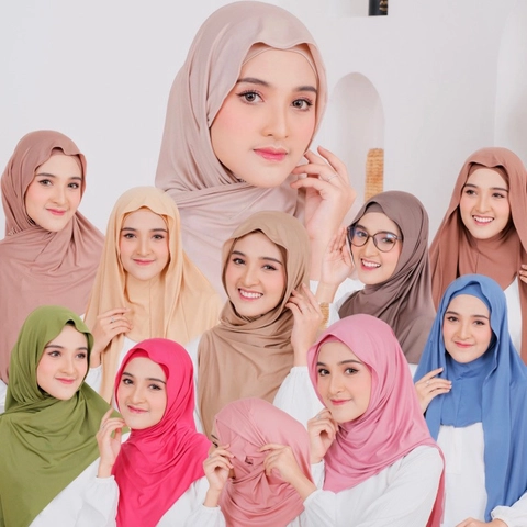 KAHASIL - Hijab Pashmina Inner Oval Menutup Dada Meleyot KHS4372